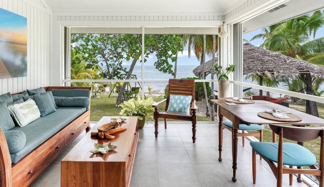 Piece of Mine Green: Beach Cottage on 200-feet of Shoreline w/Screened Porch, Snorkeling + Hammocks in Grand Cayman