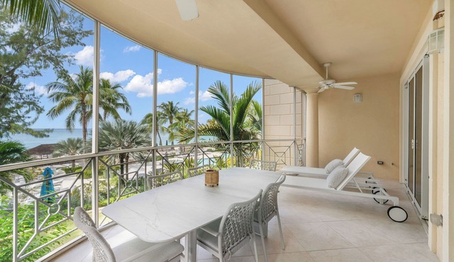 The Meridian, Villa 7, Ocean Front, Second floor, 3BR/3B, fully equipped.