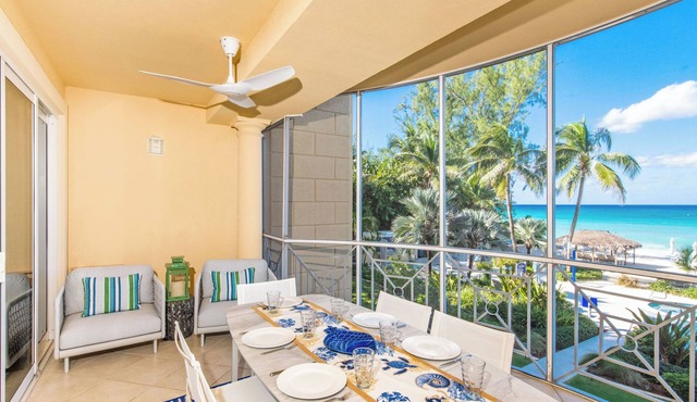 The Meridian, Villa 9, Second floor 3BR/3B, Oceanfront, fully equipped.