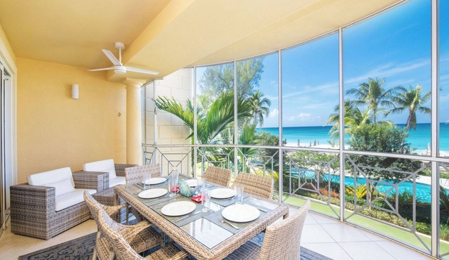 The Meridian, Villa 10, Second floor, 3BR, 3B, Oceanfront, fully equipped.